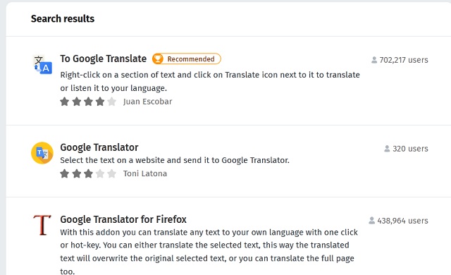 cara memasang google translator di browser firefox